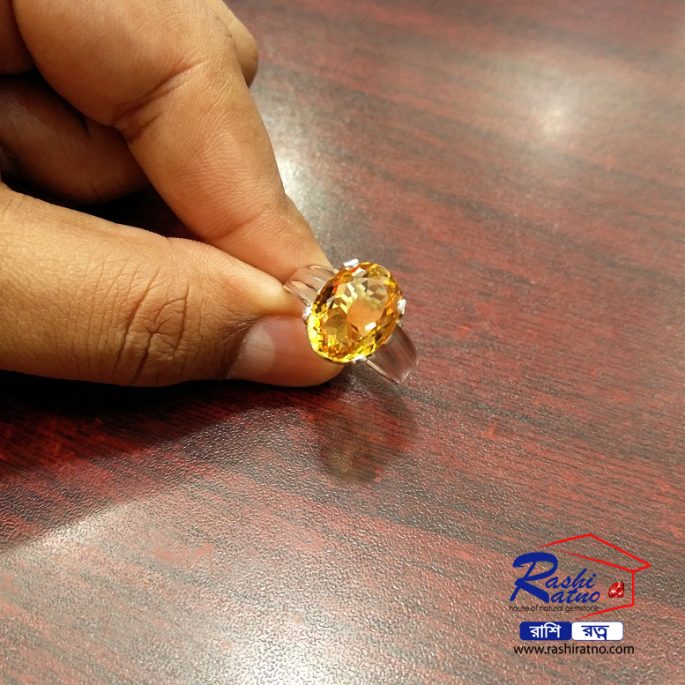 Natural Golden Topaz Stone (রত্ন পাথর গোল্ডেন টোপাজ) - Image 4