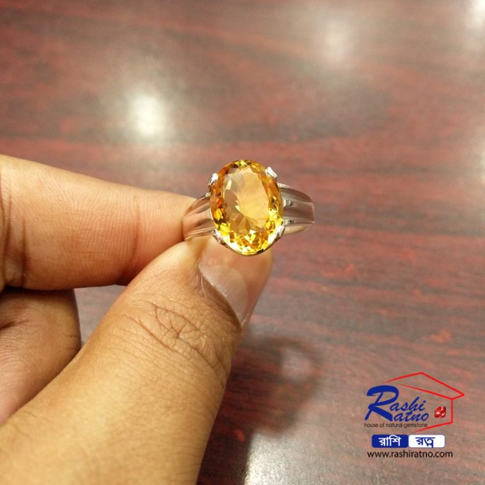 Natural Golden Topaz Stone (রত্ন পাথর গোল্ডেন টোপাজ) - Image 3