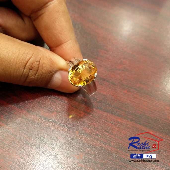 Natural Golden Topaz Stone (রত্ন পাথর গোল্ডেন টোপাজ)