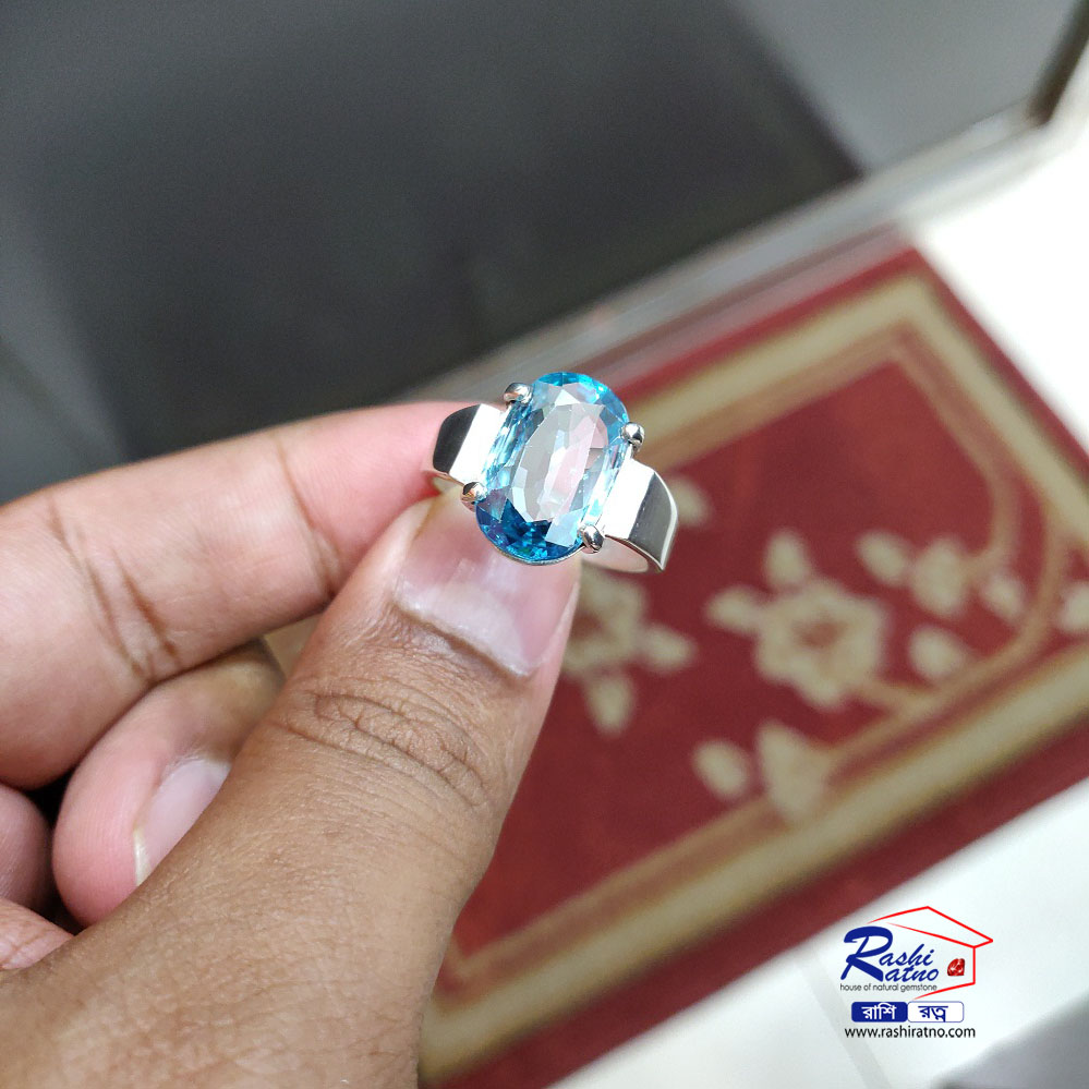 6.25 Ratti Jarkan Precious Gemstone Natural Zircon Stone Rashi Ratna  Ashtadhatu Adjustable Silver Ring for Astrological Purpose for Men and Women